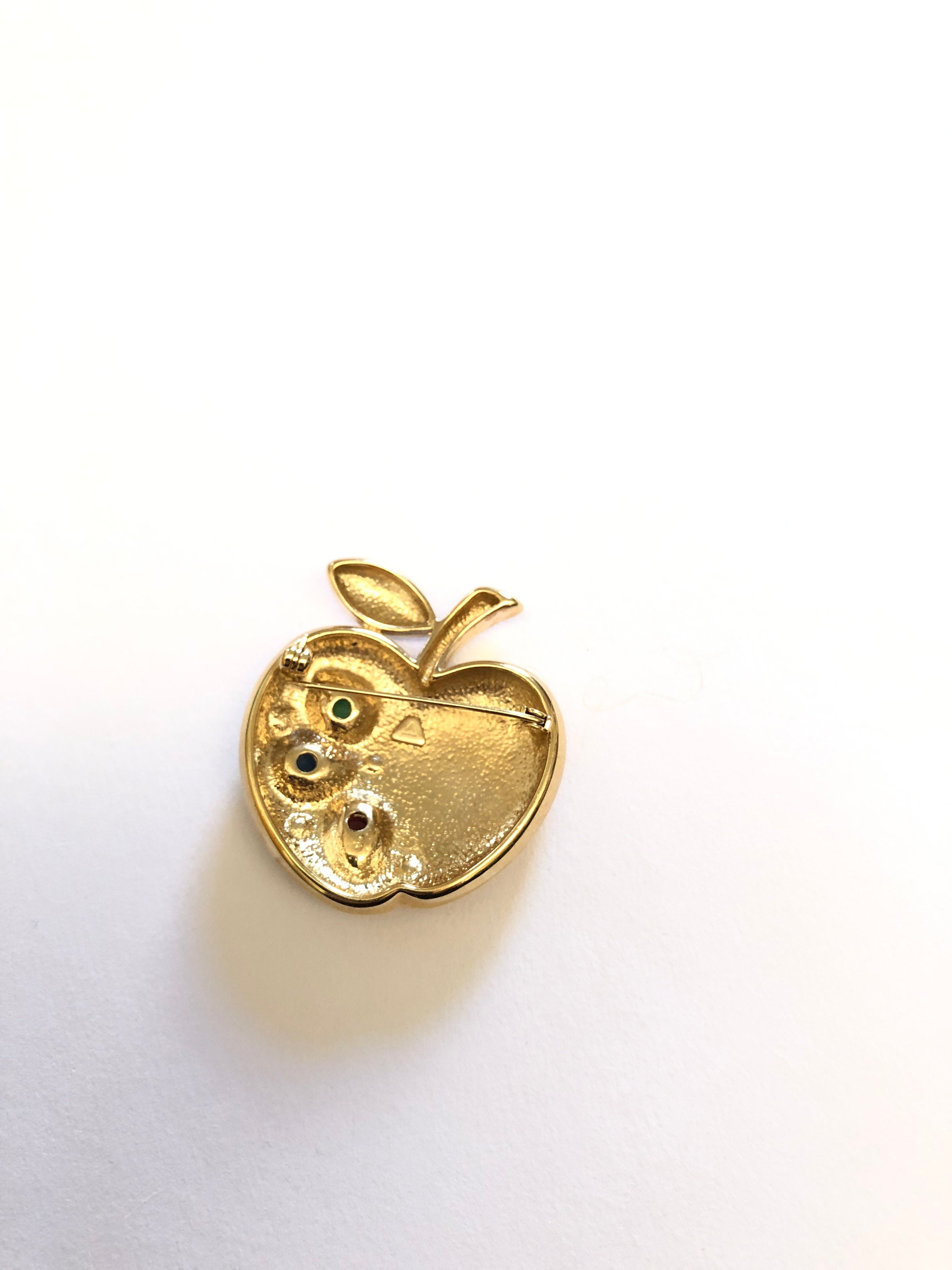 Vintage Brooch Apple Brooch Large Gold Apple Brooch Set Etsy Australia