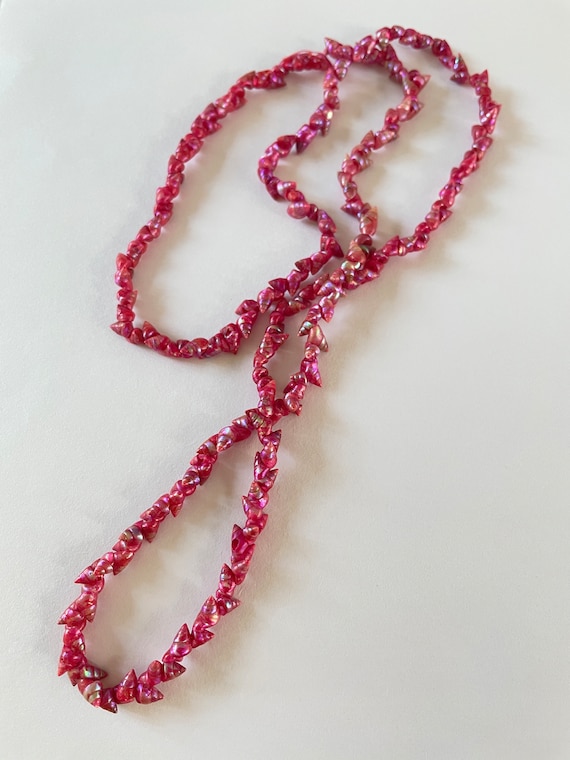 Pink shell deals necklace