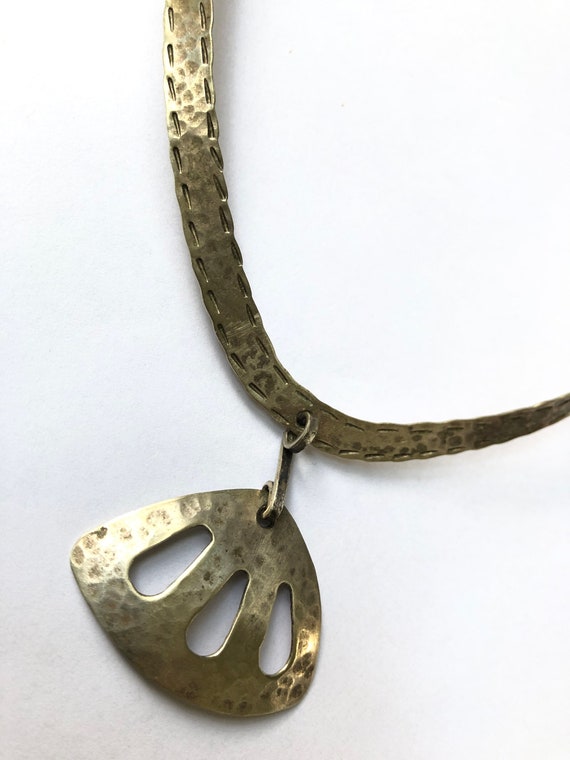 Vintage Brutalist Handmade Choker, Danish Style M… - image 2