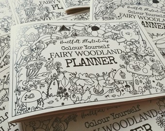 Fairy Woodland Colouring Book A5 Planner to Colour Yourself