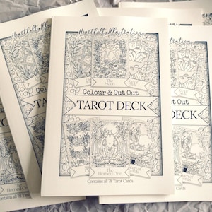 Coloring Tarot Deck: A4 Cut-Out Cards to Create your own Deck