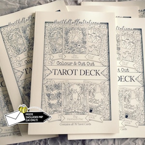 Colour & Cut Out Tarot Deck: A4 Illustrated Cards for Custom Creation