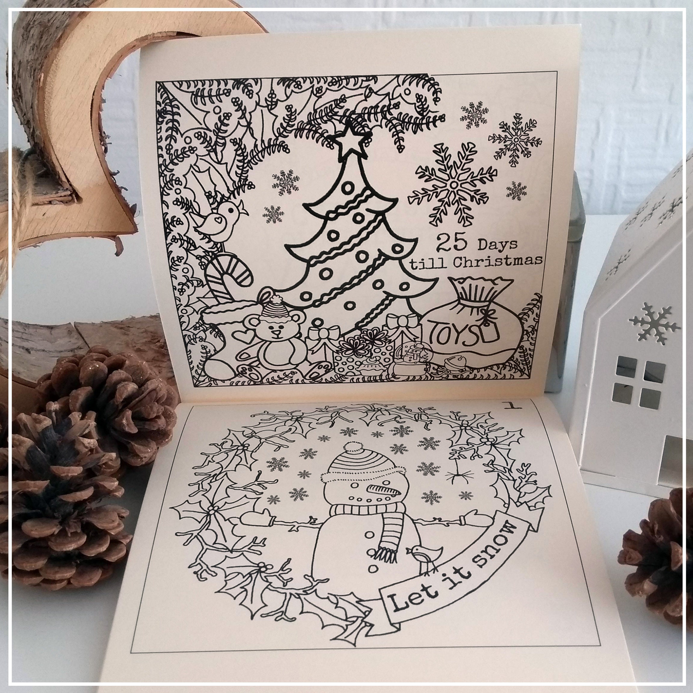 Calendrier De L avent Coloriage Adulte Calendrier de l'Avent LIVRE DE COLORIAGE Compte à rebours - Etsy Canada