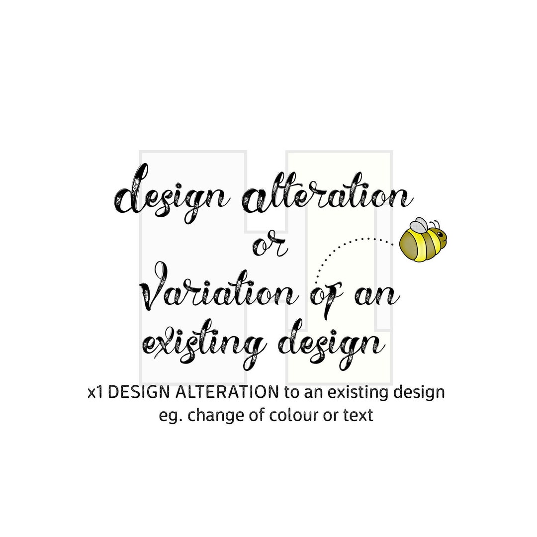 Custom Design Alteration: Color or Text Change (digital File) - Etsy