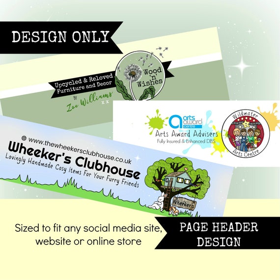 Design Only Custom Page Header Cover Photo Or Banner Design Etsy