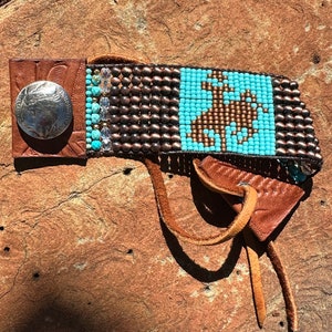 Copper Navajo Pearl Bronc Cuff; Rhinestone Cowgirl