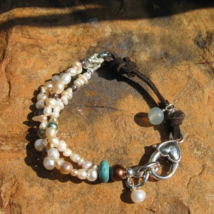 Pearlz, Pearlz, Pearlz......Suede and Pearl Mix Boho Chic image 1