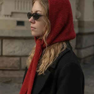 Wool Hood Scarf, Balaclava Hat, Ear Protection, Large Scarf, Women’s Winter Beanie