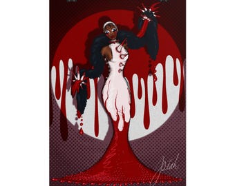 Caught Red Handed | Fashion Illustration Poster