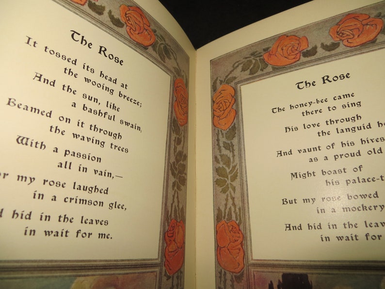 1909 Riley Roses by James Whitcomb Riley, Book of Poetry. 1st Edition image 7