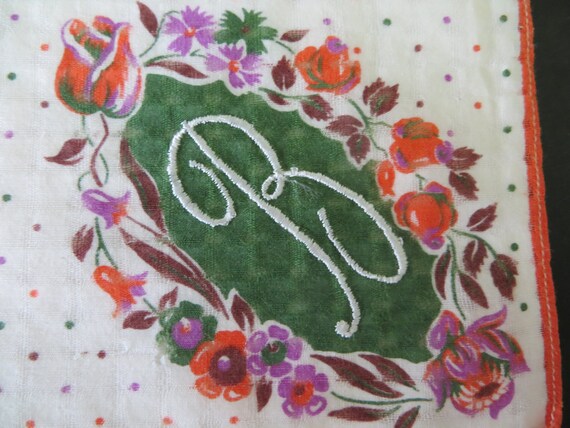 Letter "B" Open Weave Vintage Handkerchief - image 1