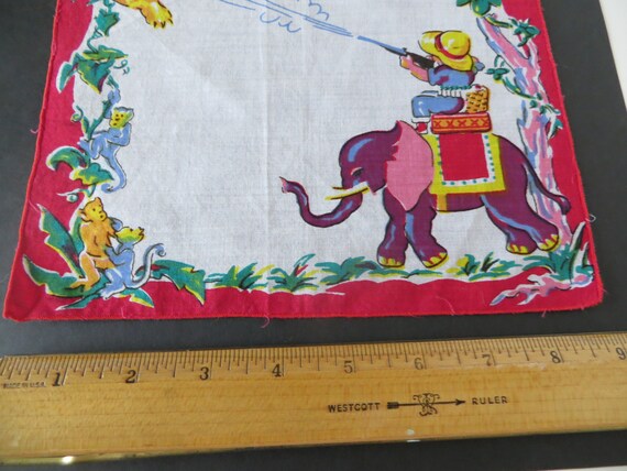 On Safari Children's Vintage Handkerchief - image 2