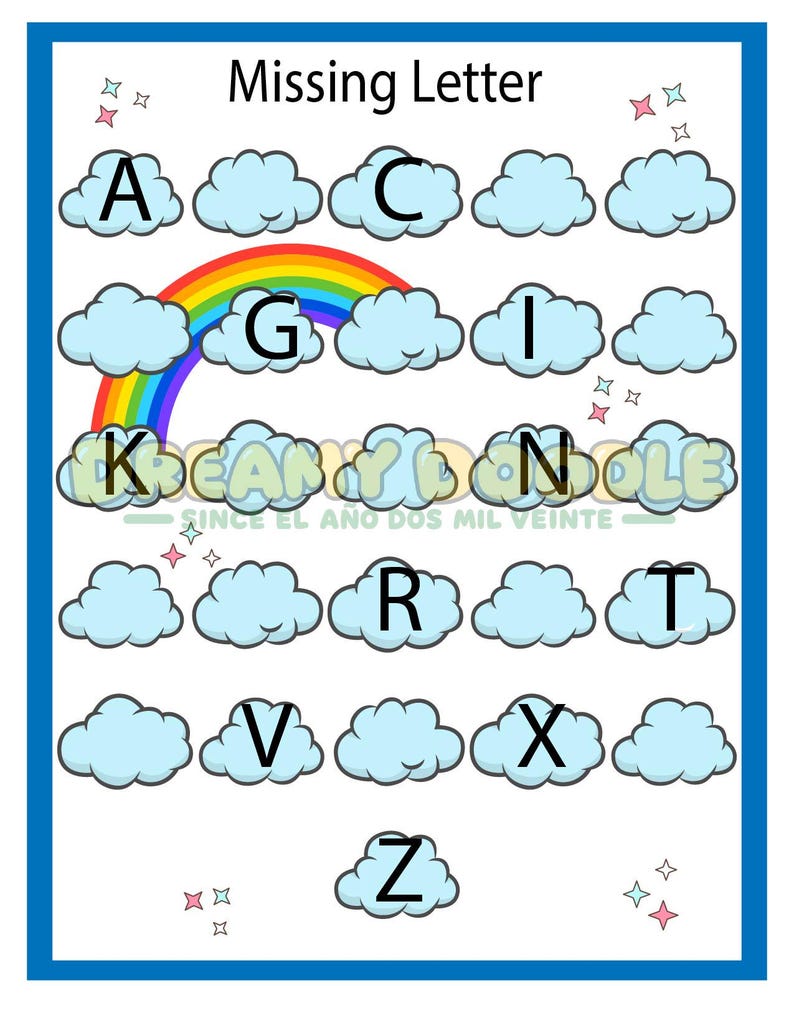 Missing Letter Worksheets | Alphabet & Word Practice | 20-page ...