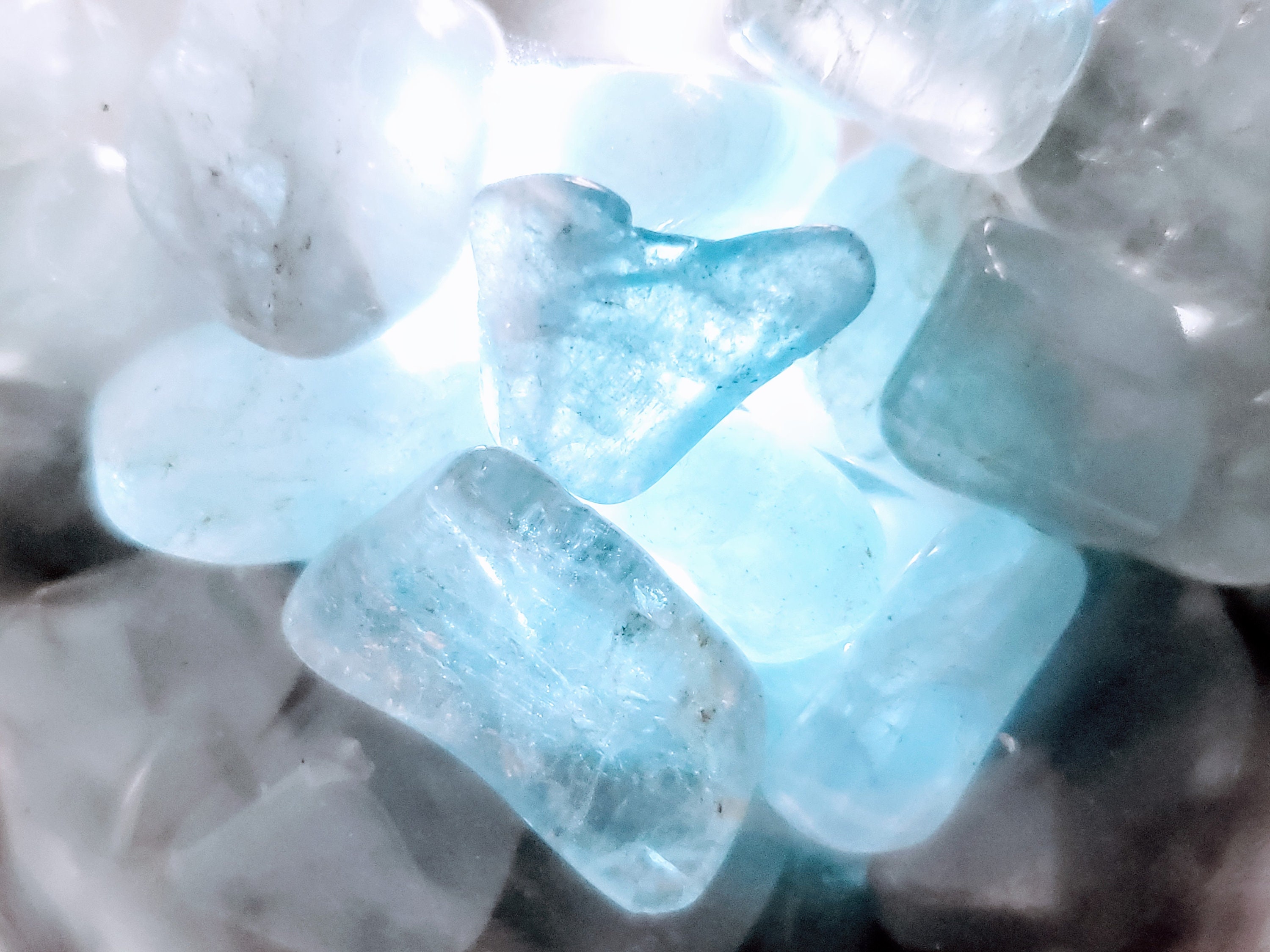 Bulk Tumbled Aquamarine Natural Crystals Etsy