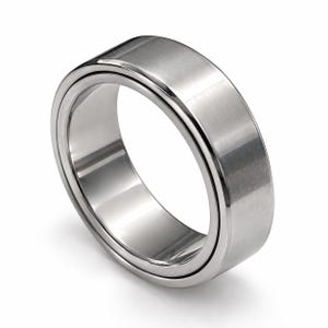 Anillo giratorio con rodamiento D20, joyería mecánica antiestrés, giro de más de 20 segundos (2,2 mm)