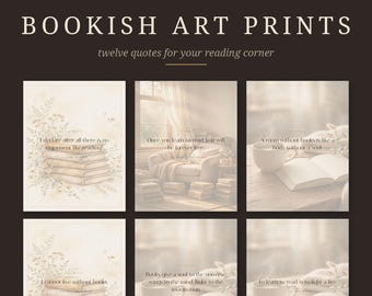 Bookish Wall Art – 12 Printable Reading Quotes – Instant Download