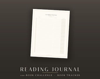 Reading Journal – 100-Book Challenge, Printable – Instant Download