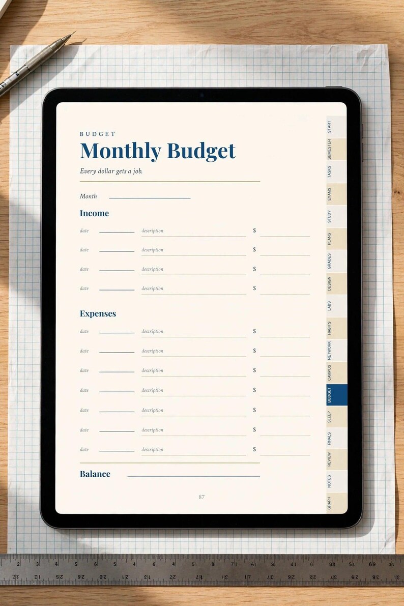 Engineering Planner | Hyperlinked Digital Planner for iPad, GoodNotes Engineering Student Planner, Undated image 2