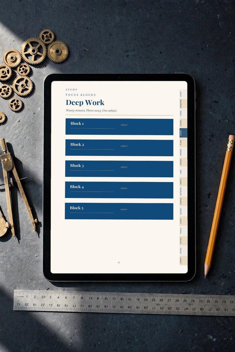 Engineering Planner | Hyperlinked Digital Planner for iPad, GoodNotes Engineering Student Planner, Undated image 3