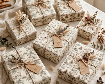 Storybook Wrapping Paper Bundle, 3 Illustrated Designs Kids Gift Wrap