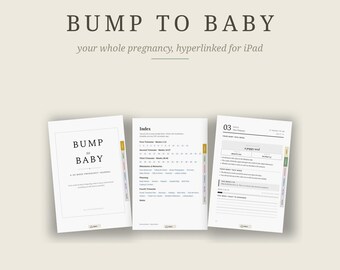 Digital Pregnancy Journal – Printable Hyperlinked – Instant Download