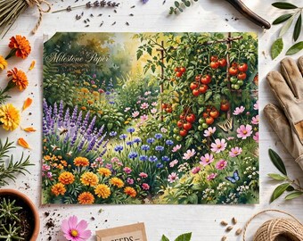Botanical Postcards Set, Four Season Garden Greeting Cards 4x6