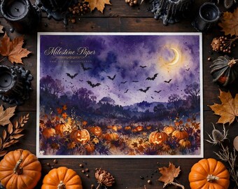 Halloween Postcards Set, Spooky Greeting Cards 4x6, Fall Postcards