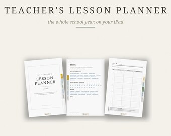 Teacher Lesson Planner – Printable Undated – Instant Download