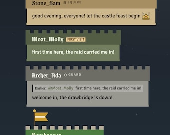 Medieval Castle Chat Widget for Twitch | Animated Stone Tower Chat Overlay for StreamElements | Fantasy RPG Stream Chat Box