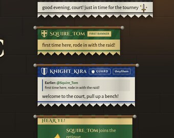 Medieval Chat Widget for Twitch | Animated Heraldic Banner Chat Overlay for StreamElements | Knight Castle Stream Chat