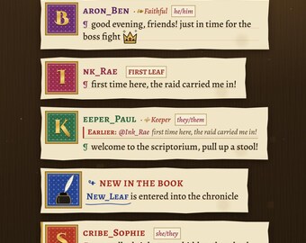 Fantasy Parchment Chat Box for Twitch | Animated Medieval Chat Widget for StreamElements | Gold Initial RPG Stream Overlay