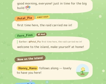 Cozy Chat Widget for Twitch | Animated Cute Island Chat Overlay for StreamElements | Pastel Kawaii Stream Chat Box