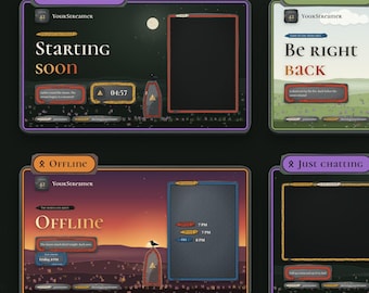 Viking Stream Overlay Pack for Twitch | Animated Rune Stone Alerts, Scenes, Stinger, Cam Frame | Norse Heath StreamElements Overlay
