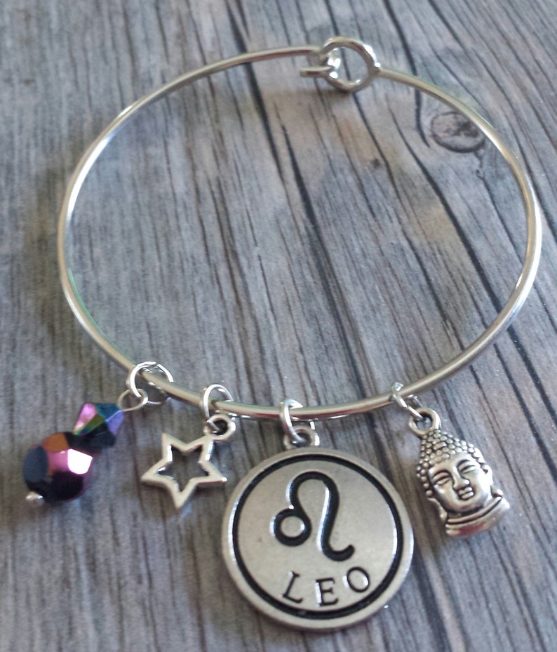 Leo Charm Bracelet Leo Bracelet Zodiac Bracelet Charm Etsy