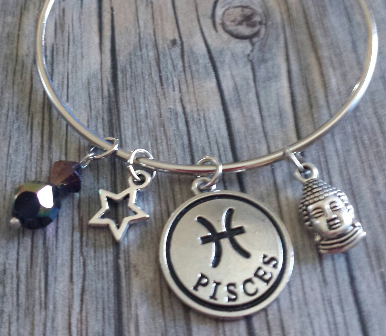 Pisces Charm Bracelet Pisces Charm Pisces Bracelet Zodiac Etsy