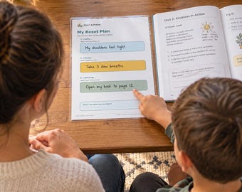 Calm Down Corner Kit Printable, Calm Choice Cards and Reset Plan for Kids, Classroom Visual Support (Digital Download)