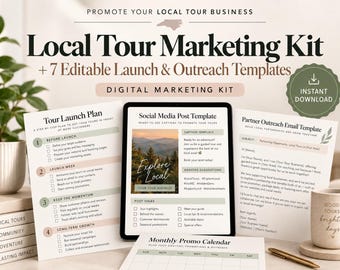 Local Tour Marketing Kit | 7 Editable Launch & Outreach Templates