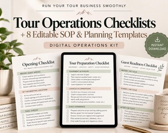 Tour Operations Checklists | 8 Editable SOP & Planning Templates