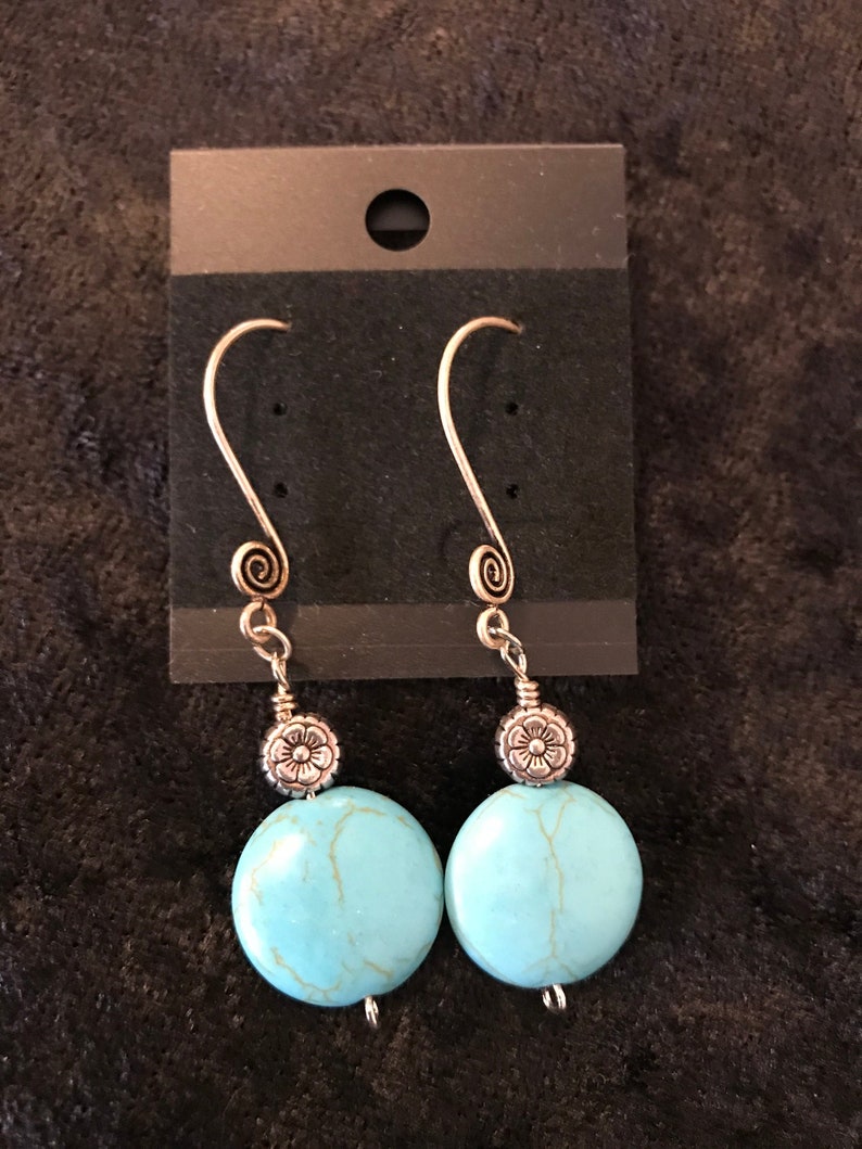 Round Magnesite Earrings