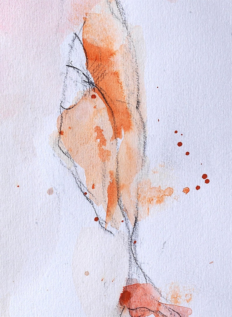 Female Figure Watercolor Fine Art Digital Print of My Original Etsy