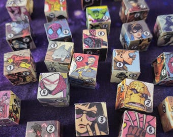 Marvel Comics Upcycled Dice