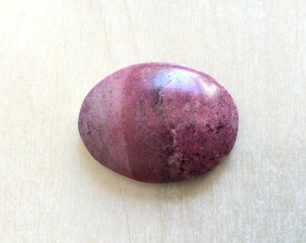Pink Datolite Cabochon - Jewelry Ready - c 15cts -c 40mm L x 30mm W - 1980s All Natural Collection Carl Lewis Druckman(GIA-GG) - Photo'd DRY