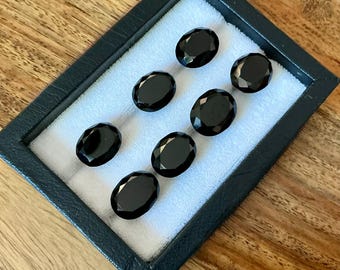 Black Spinel Faceted Oval Cut Gemstones - Sold by Lot c 124.56 tcw - All Natural Collection Carl Lewis Druckman(GIA-GG)