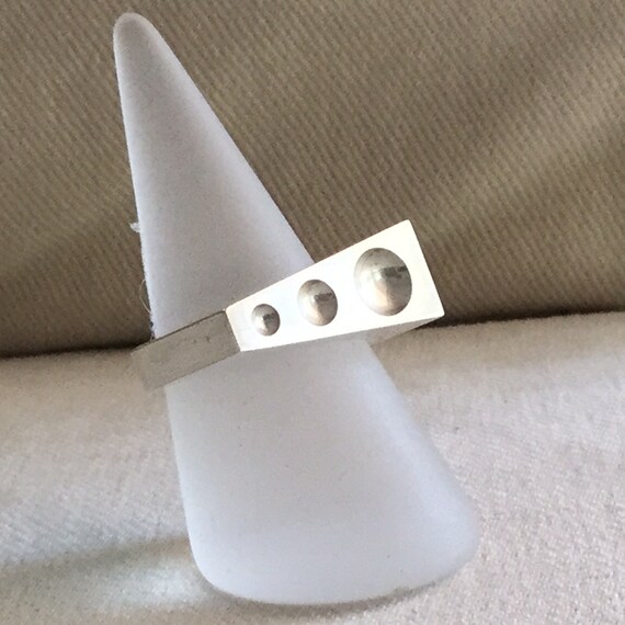 Modernist 1980s Geometric Stackable Statement Rin… - image 5