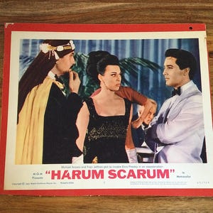 Harum Scarum starring Elvis Presley Lobby Poster Card - 1965 MGM - Good Condition