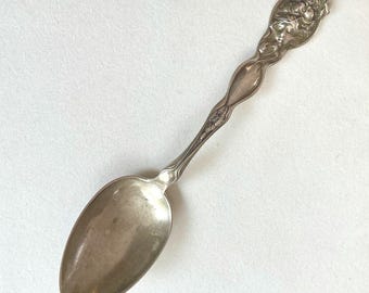 Unger Brothers Evangeline Pattern Sterling Teaspoon - Handmade Art Nouveau - c 28.1 grams - Antique Rare Collectors Piece