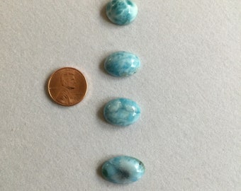Larimar AAA Designer Cut Cabs - Sold By Piece or Lot - Vintage c 1980s - Mineral Cab Collection - DIY Ready to Set Gemstone Cabochons