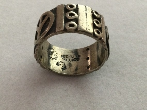 Vintage Peace Sign Bracelet & Ring Set - JHC Taxc… - image 6