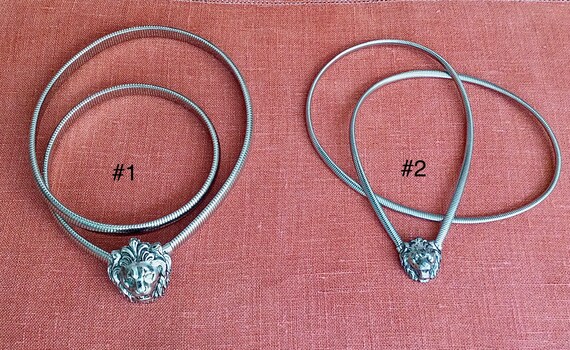 Vintage Y2K Anne Klein Lions Head Silver Metal Rope Belt Anne Klein | Accessories | Vintage Anne Klein Silver Lion  main image 3