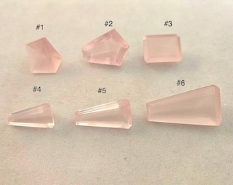 Vintage Designer Cut Rose Quartz Faceted Gemstones – Sold by Lot circa 77.04 tcw or Piece - 1980s